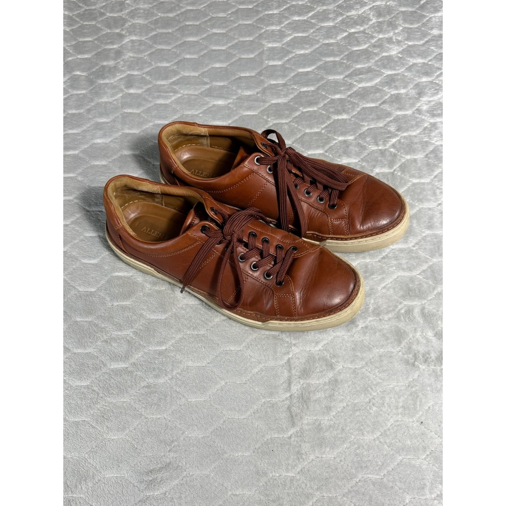 Allen Edmonds Porter Derby Leather Sneakers Mens 10.5 D Brown Chili 5463 Low Top